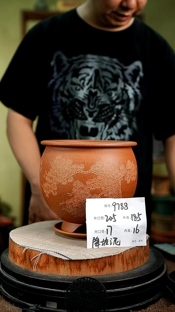 紫砂花盆花卉园艺9788+z