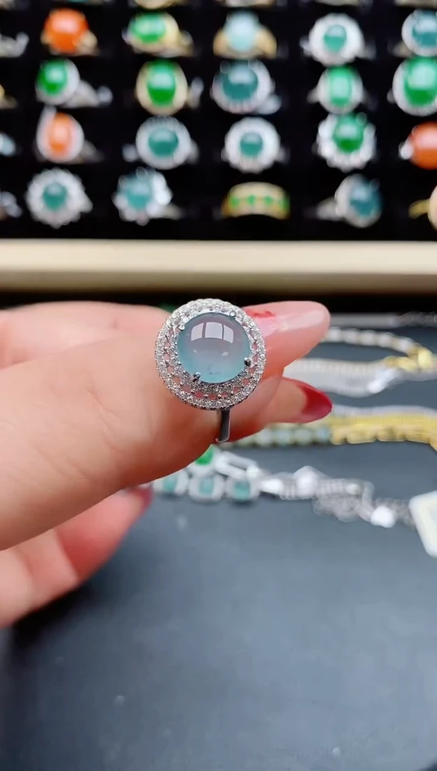 【闪购商品】翡翠戒指银S925镶嵌321321