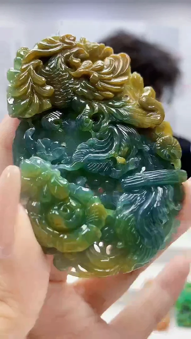 定制翡翠未镶嵌4688xx-毛货挂件39
