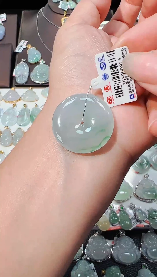 【闪购商品】翡翠吊坠(不含链)未镶嵌平安扣吊坠87A