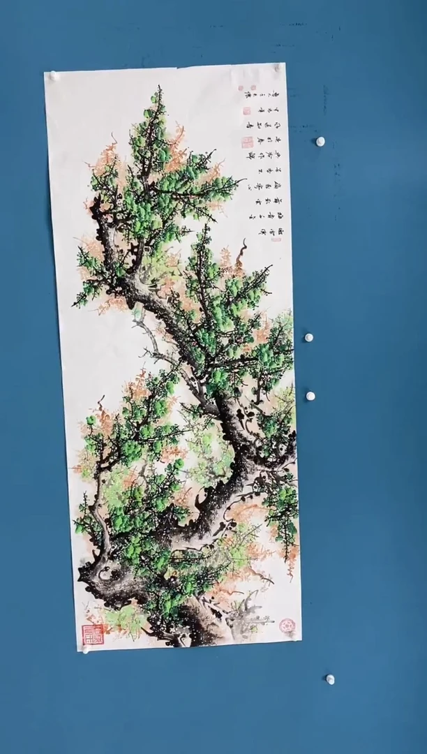 【闪购商品】国画1.29-王夫怀-八尺绿梅76