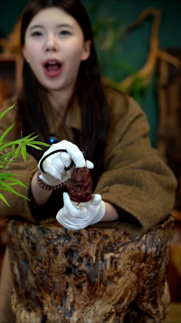 枣木雷击枣木隐龙手把件