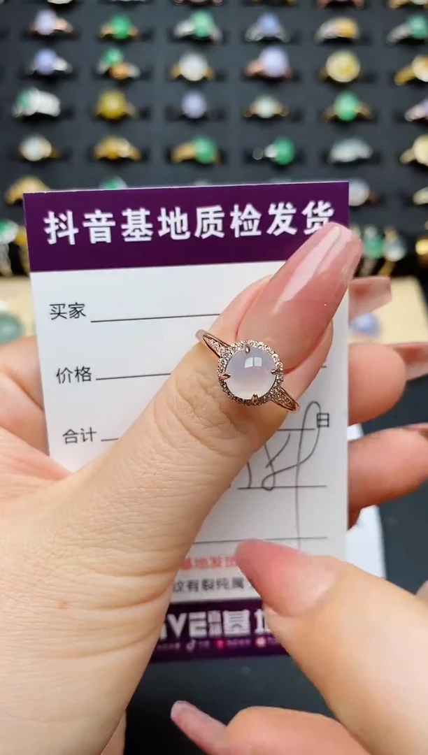 翡翠戒指银S925镶嵌............