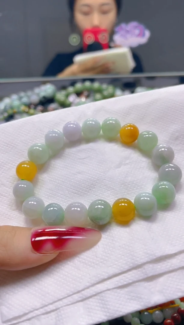 颈饰未镶嵌翡翠10MM/L/翡翠A货，一件也是批发价