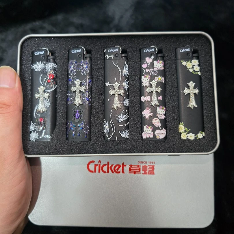 破晓黑星落十字艺术系列草蜢手作创意潮流明火正品打火机