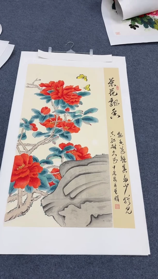 国画茶花同类型随机