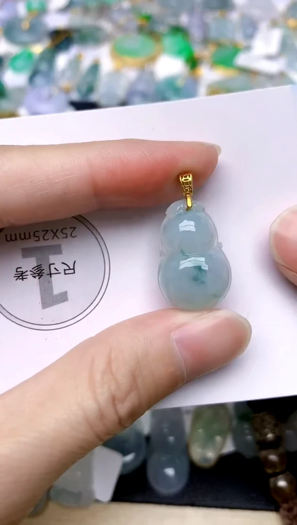 颈饰银S925镶嵌翡翠天然A货翡翠