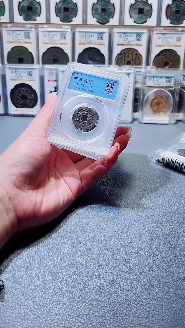 铜A008闻德昭武通宝82分盒子币一枚(柏杨)