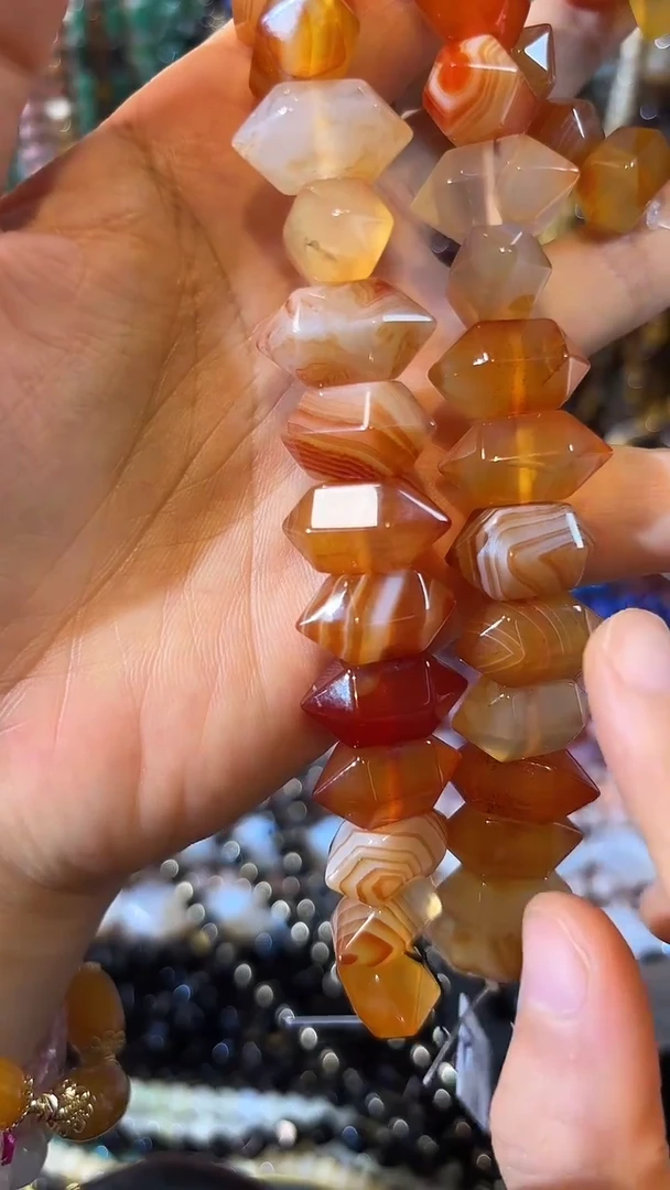 合金查罗石珠宝半成品蚕丝玛 瑙一条20颗