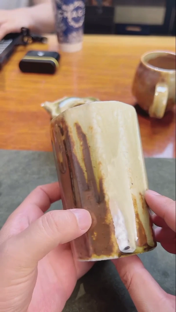 三生瓷柴窑裸烧马克杯