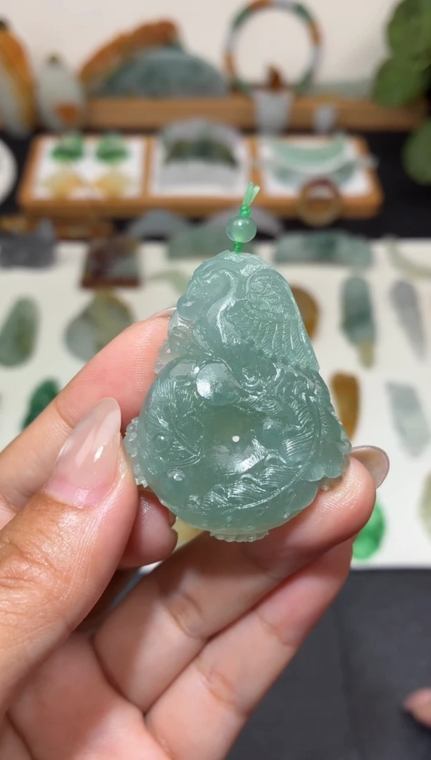 未镶嵌定制翡翠凤凰平安扣
