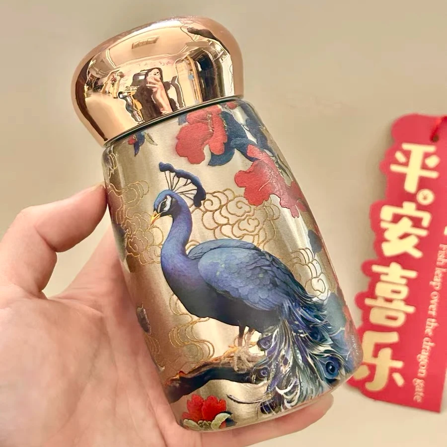 【限购2单】小巧国风高颜值不锈钢温显女保温杯便捷口袋杯水杯子