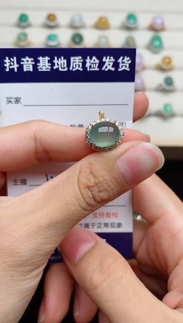 翡翠戒指银S925镶嵌....