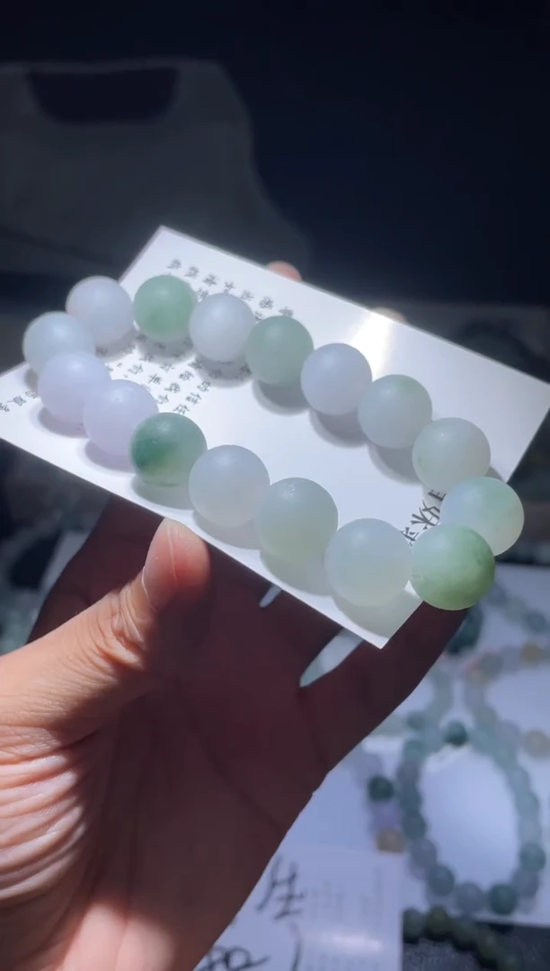 未镶嵌定制翡翠珠串