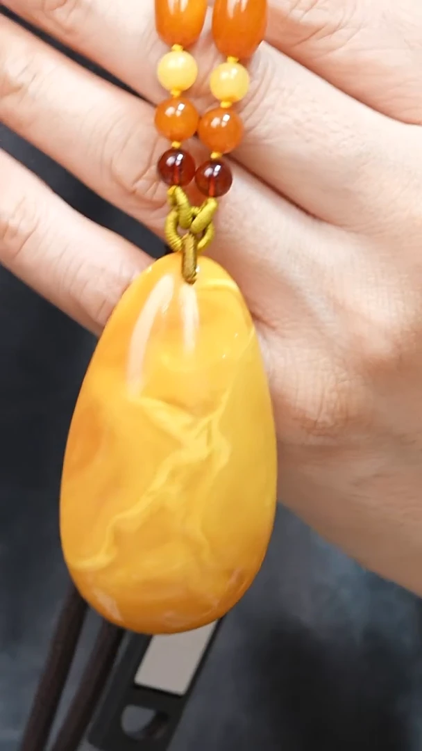 蜜蜡颈饰未镶嵌6194天然蜜蜡珠宝奇石全部保真