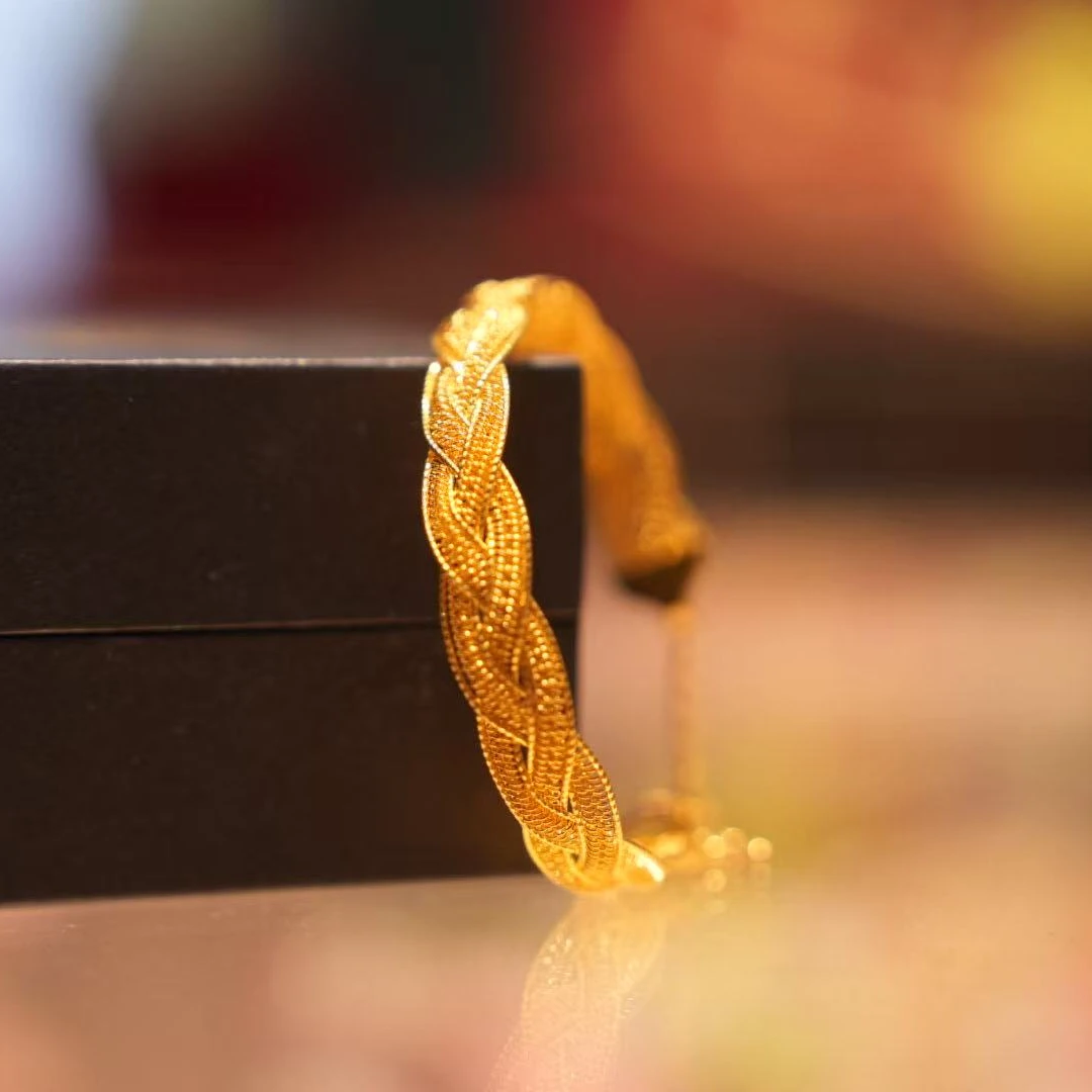 足银手镯 【巧玲专享】足银花丝云起编制手镯