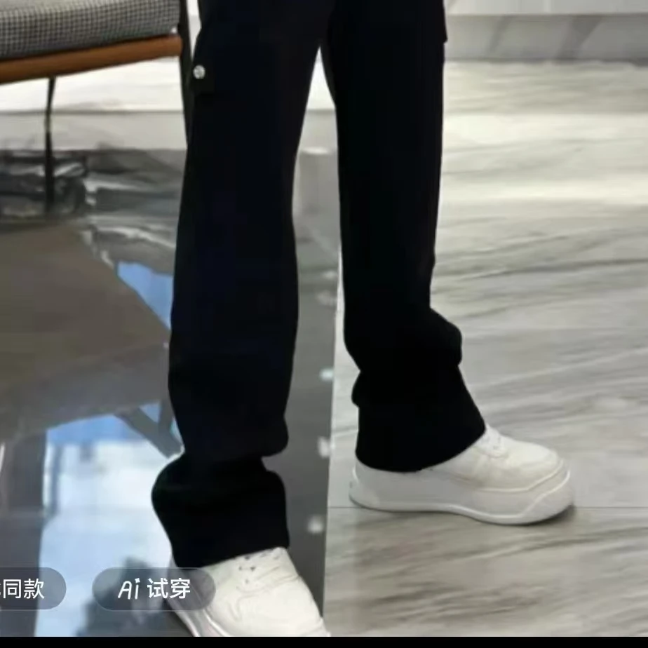 25冬季男士欧货刺绣直筒工装裤18516