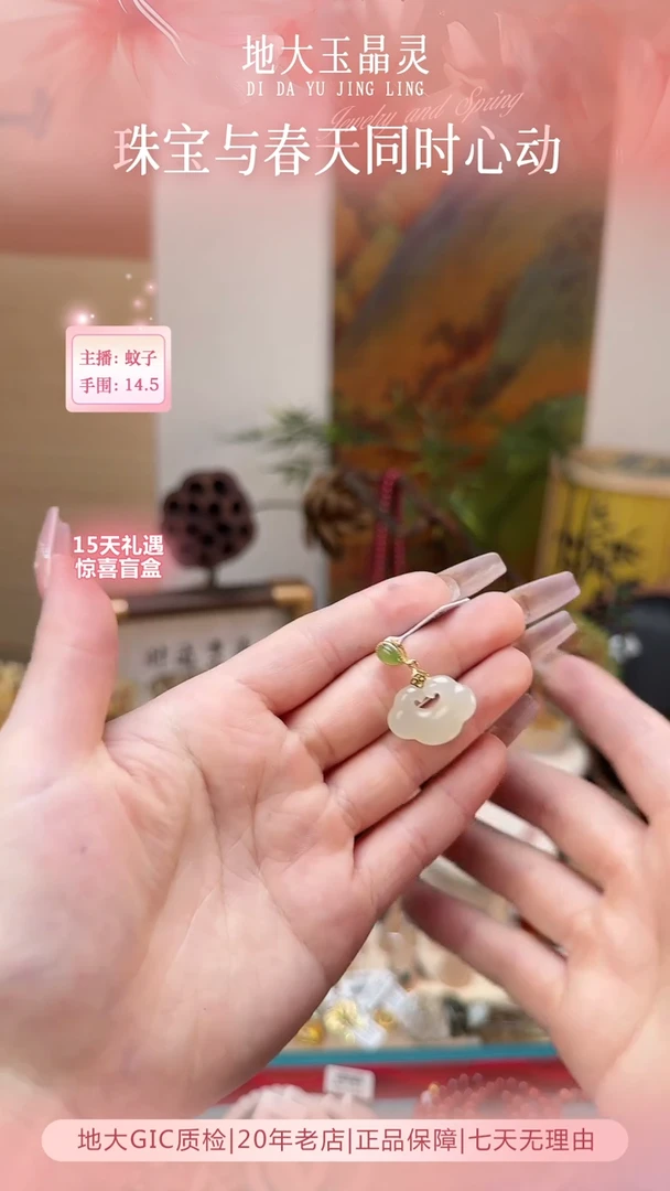 【闪购商品】和田玉吊坠(赠链)银S925镶嵌和田玉吊坠