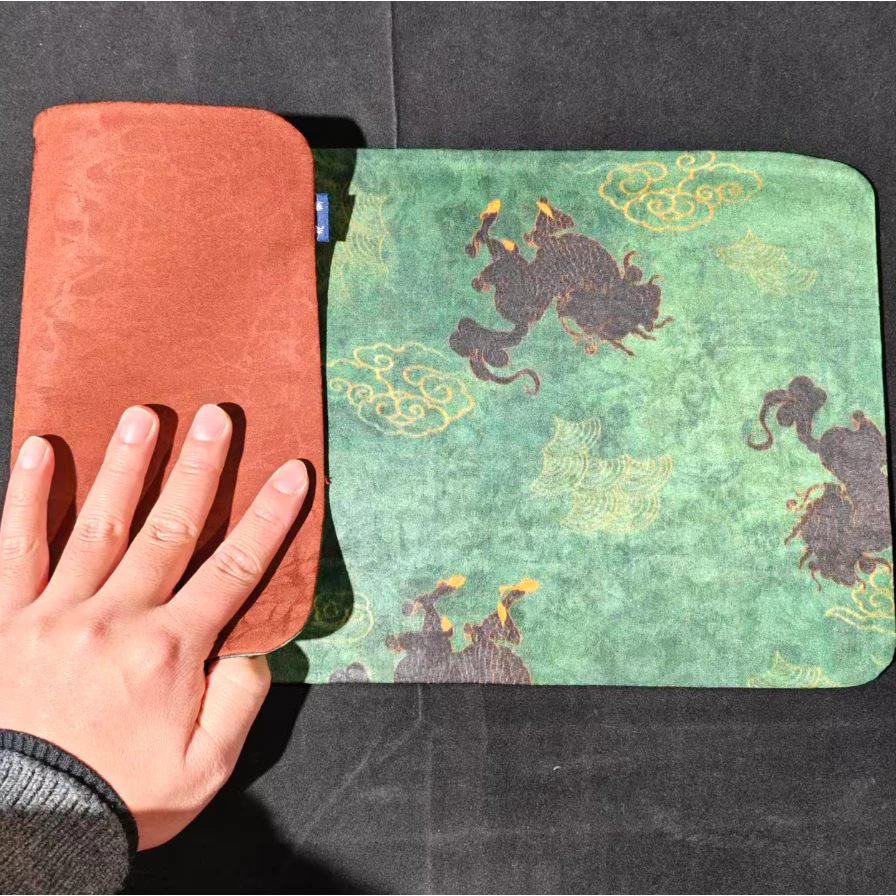 JD1372-绿色祥云纹茶席（50*23）