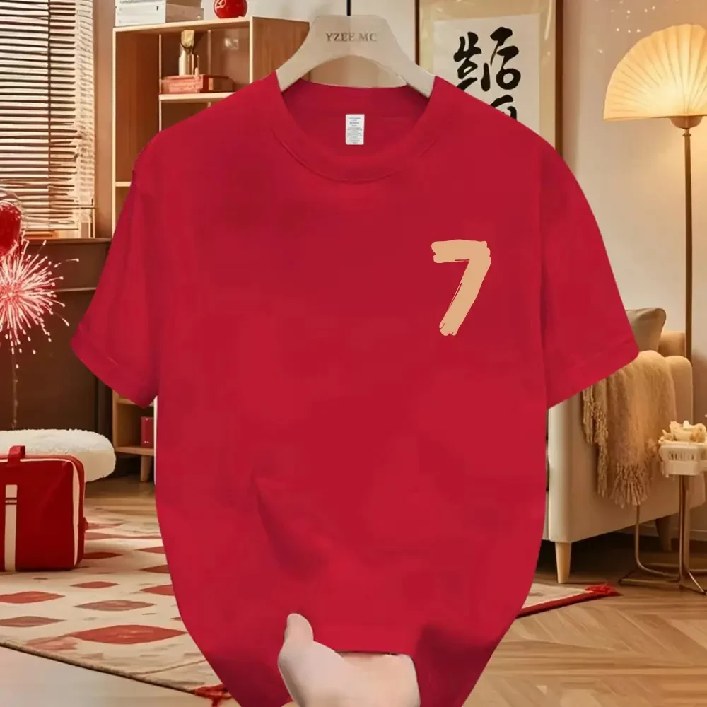 2025时尚美式痞帅重磅百搭短袖T恤青年男女款夏季ins男士圆领上衣