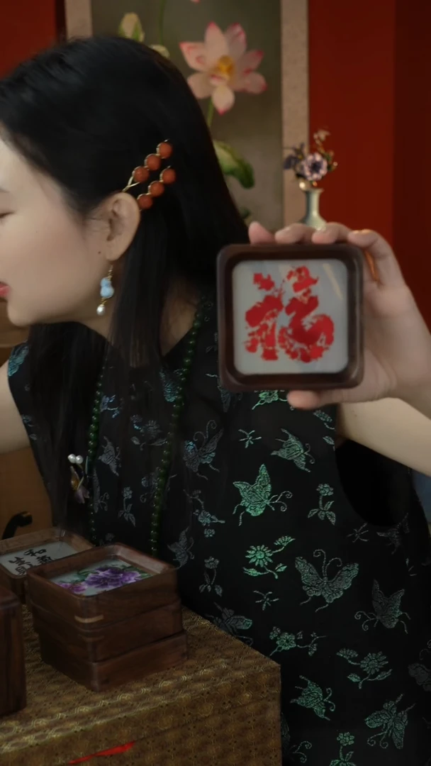 刺绣非遗苏绣纯手工双面绣摆件