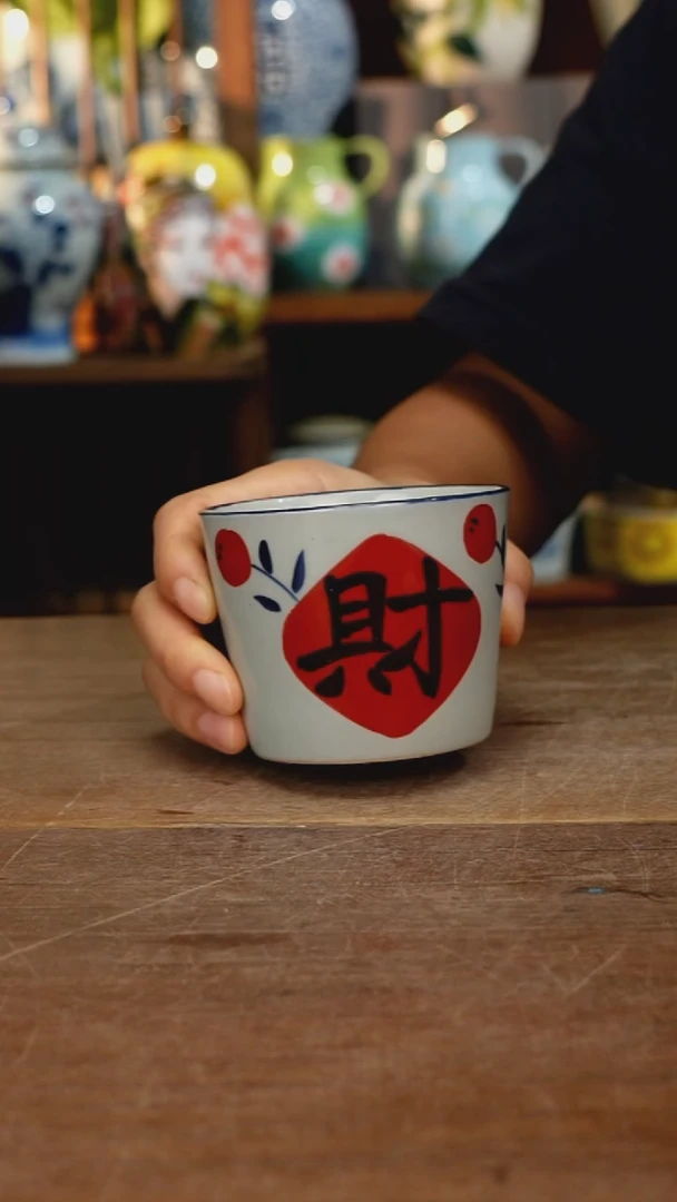 瓷片【简家甄选】景德镇设计师釉下手绘陶瓷餐具