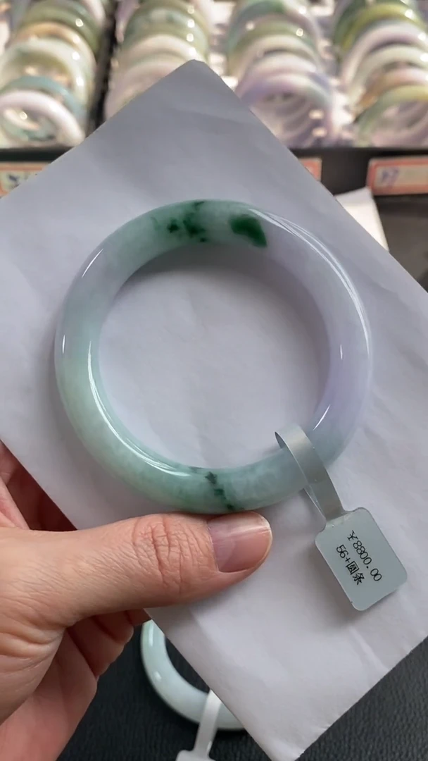 未镶嵌手镯翡翠//20254680   56圆条   56正圈