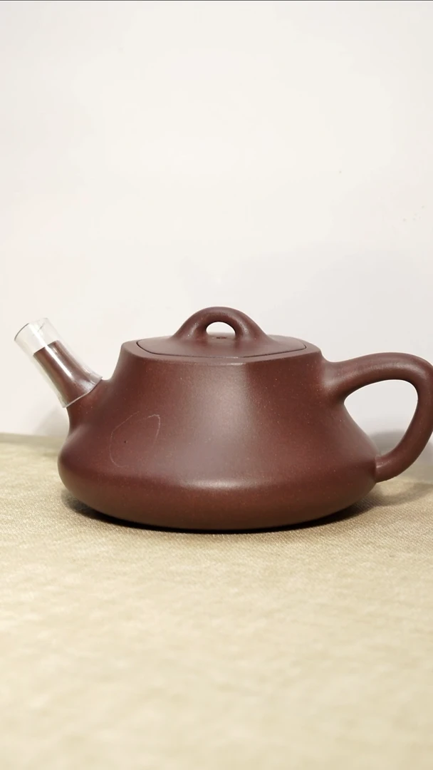 茶壶底槽青六方柱瓢200毫升瑕疵壶