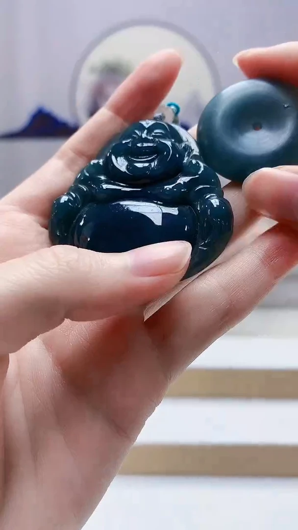未镶嵌定制翡翠5060zm-毛货一对挂件61