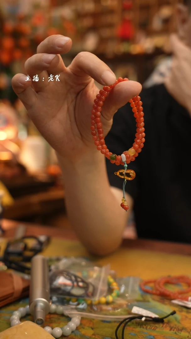 手链银S925镶嵌南红玛瑙葫芦配饰-211