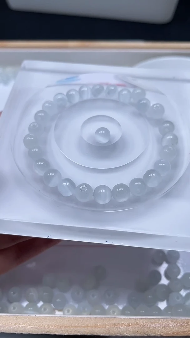 未镶嵌散珠玛瑙/玉髓D530 白猫眼8mm25个8元