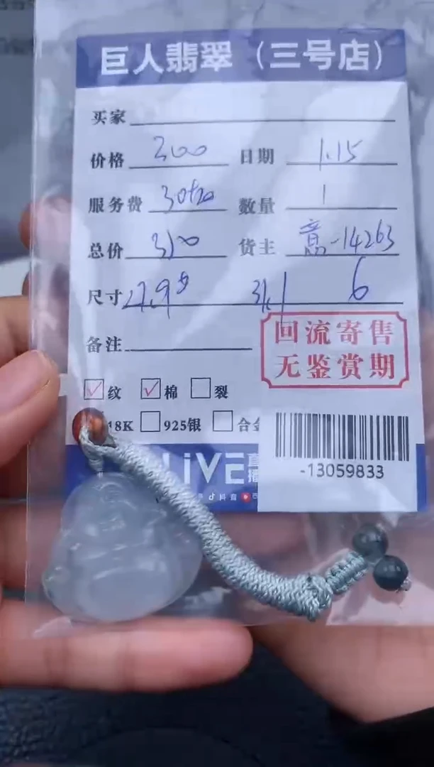 【闪购商品】翡翠颈饰未镶嵌-13059833