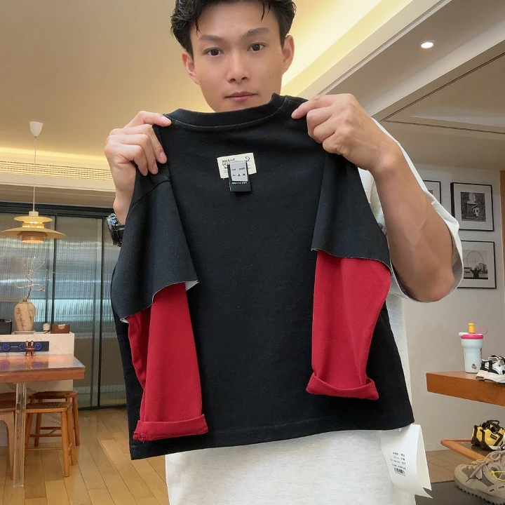 儿童秋季休闲T恤吸汗百搭男女童假两件T恤印花日式韩版男长袖