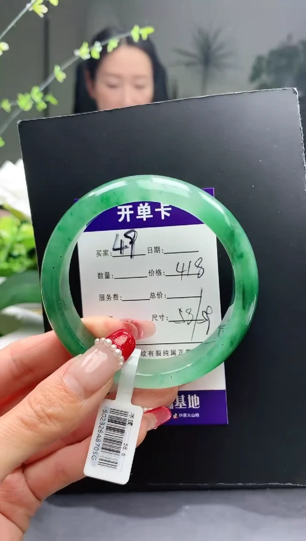 【闪购商品】石英质玉手镯未镶嵌49序号圈口58+