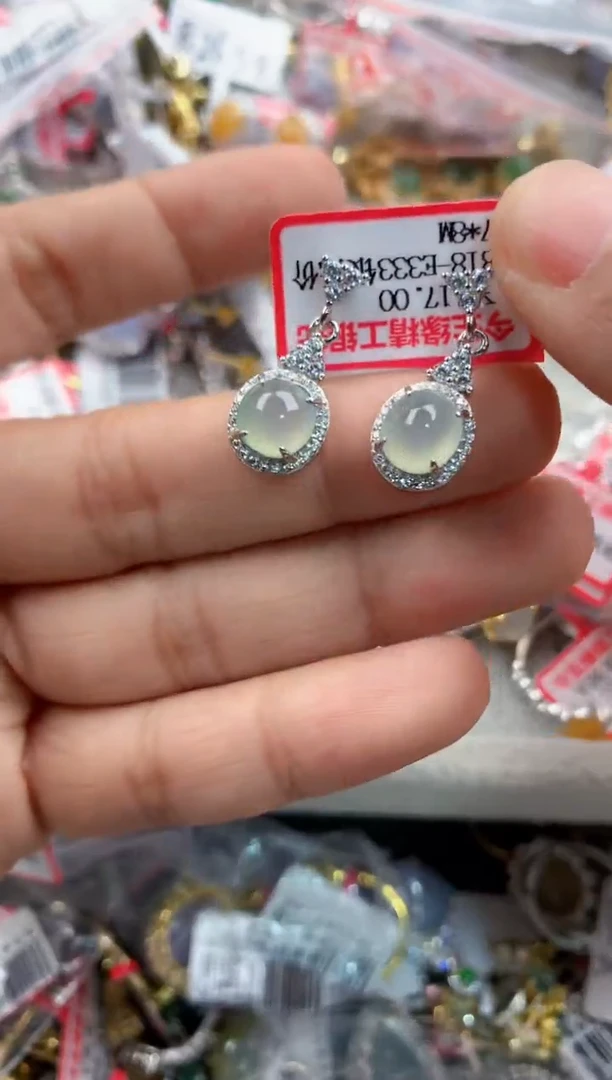 银S925镶嵌戒指翡翠111           5