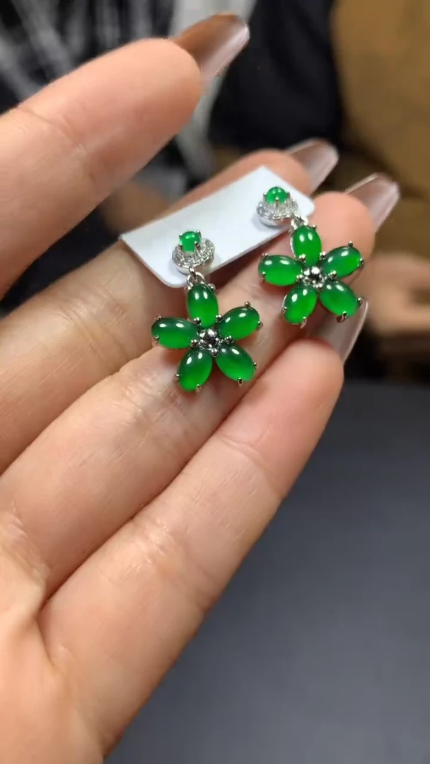 【闪购商品】翡翠耳饰未镶嵌0179398874/多样性发一