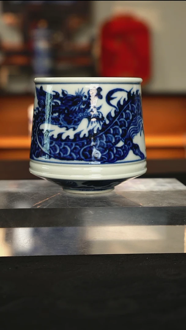 元黛工坊龙纹威士忌杯