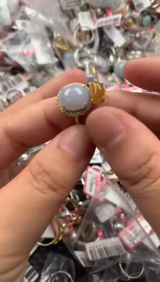 银S925镶嵌戒指翡翠88888   3