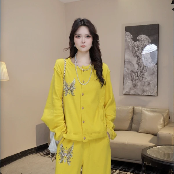 TCH私服秋冬烫钻新时尚淑女百搭新潮流卫衣女T75C11E1009轻奢tch