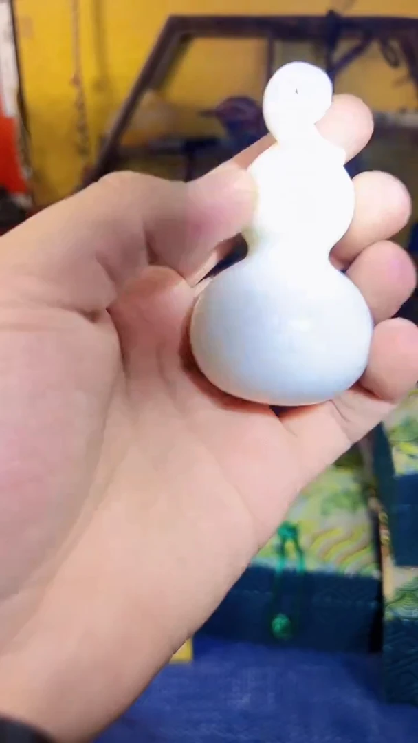 【闪购商品】蓝田玉（蛇纹石化大理石玉）挂件合金南天 葫芦