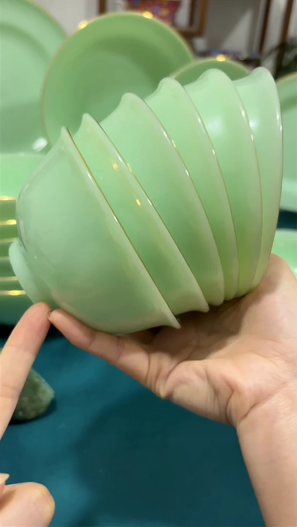 ·4.5英寸玉瓷碗6个口径11.5厘米