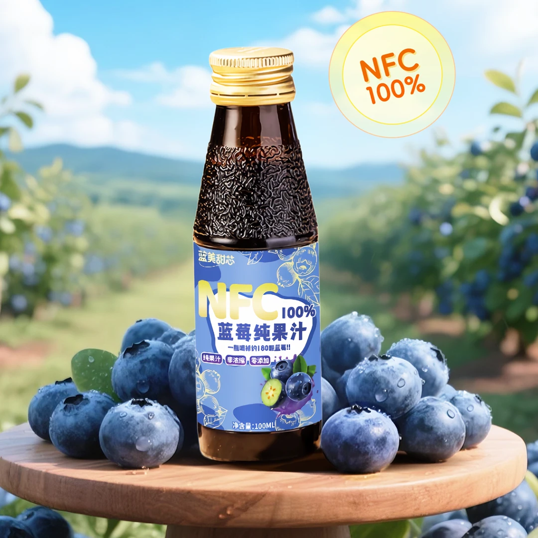 告别勾兑！真果汁 NFC蓝莓汁 100%纯果酿造 口感浓郁 回购率超高