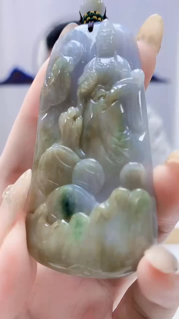 未镶嵌定制翡翠4917DD-毛货挂件93