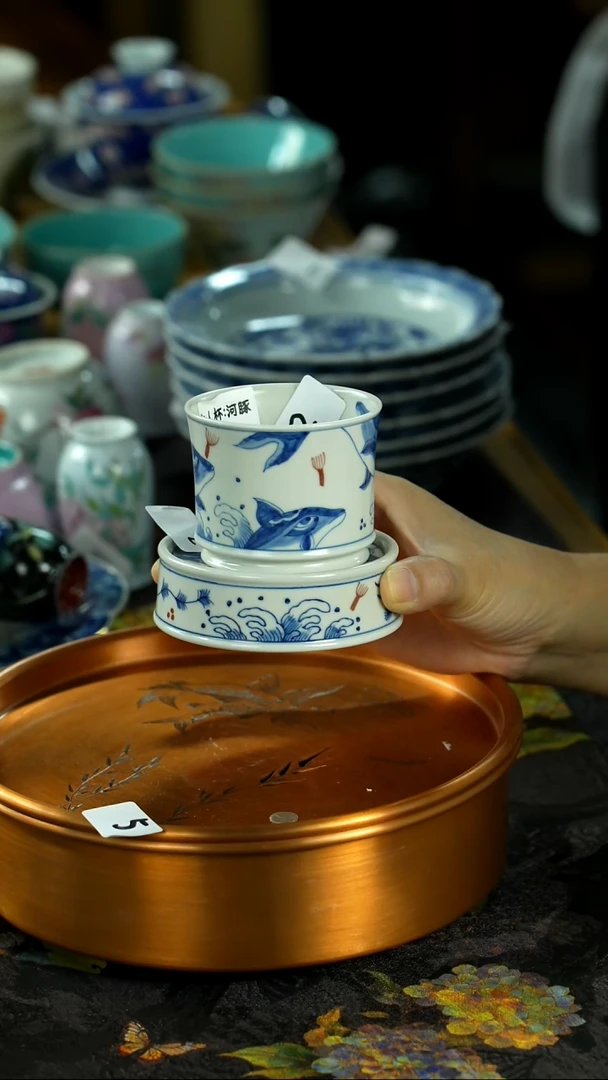中秋国庆景德镇手绘瓷器