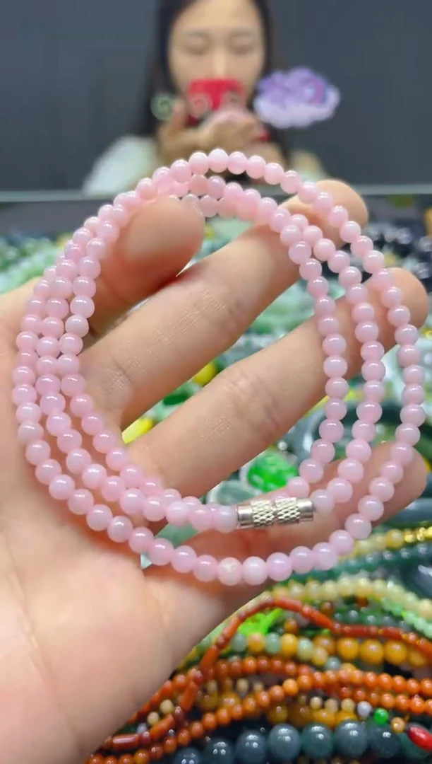 颈饰未镶嵌翡翠4MM/F/翡翠A货，一件也是批发价