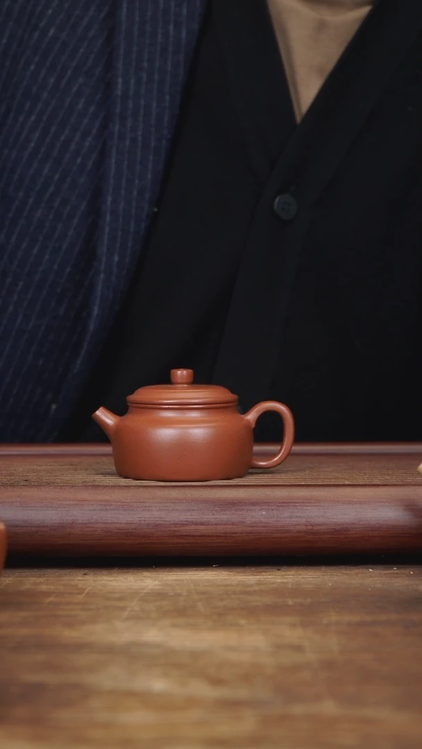 【闪购商品】紫砂茶壶120ml 平底小德中 朱泥