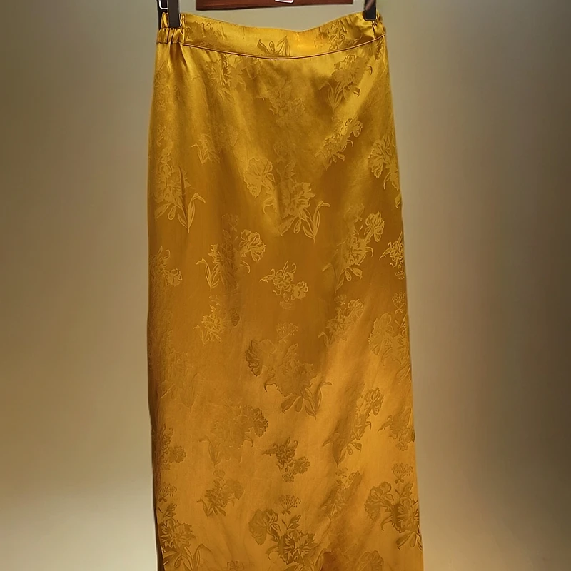 万事利香云纱富贵金新中式国风半裙气质百搭2025新