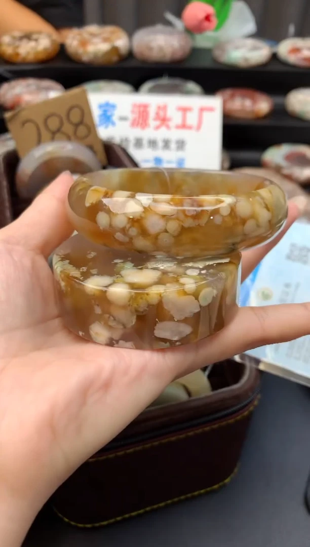石英质玉手镯未镶嵌赠送镯心  圈口64+