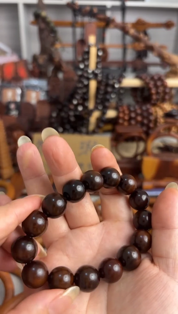 枣木木雕款枣木玉华手串1.5