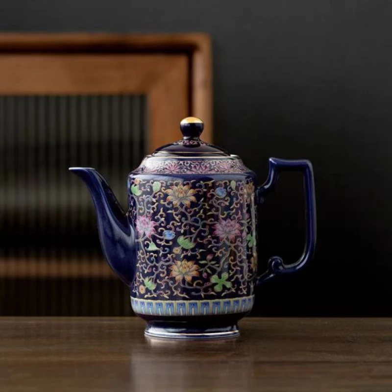 D689-缠枝莲紫色茶壶贵妃壶JLT